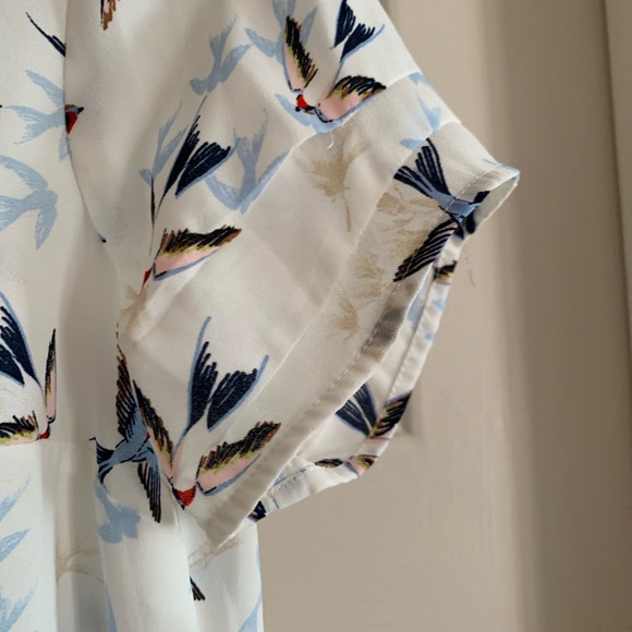 DR2 blouse with bird print - Picture 2 of 5